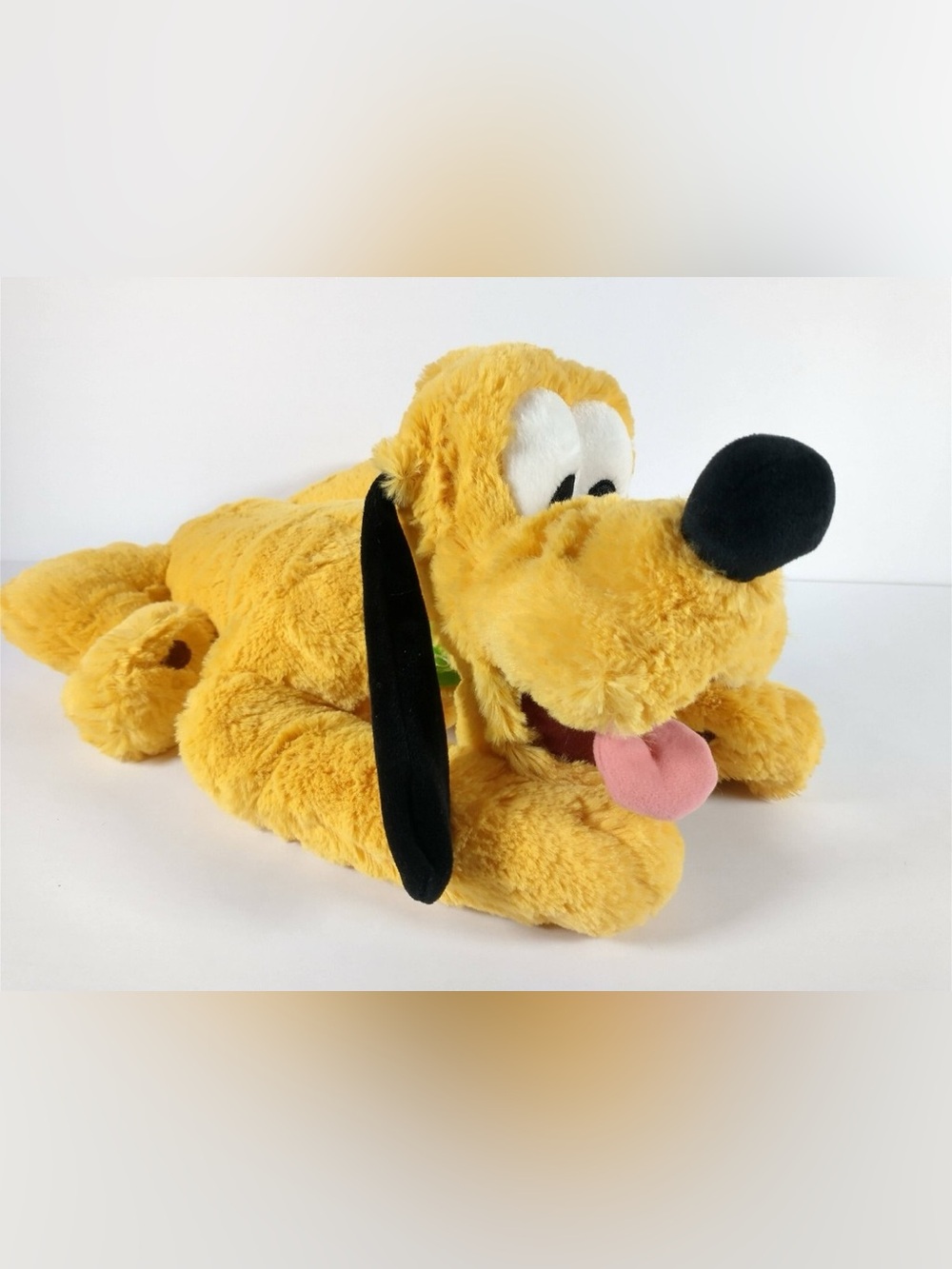 Disney Plush Pluto Dog Toy in Yellow with Black Ears